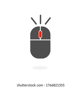 Schaltfläche Mausrad klicken Sie auf Scroll Wireless Computer Peripheriegerät Symbol Vektorgrafik Symbol