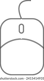 Mouse white icon vector asset