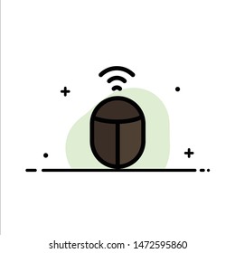 Mouse, Wifi, Computer  Business Flat Line Filled Icon Vector Banner Template