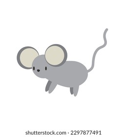 Mouse wild animal flat icon, vector sign, colorful pictogram isolated on white. Symbol, logo illustration. Flat style design EPS