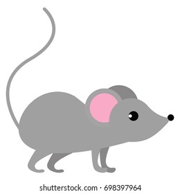 Mouse wild animal flat icon, vector sign, colorful pictogram isolated on white. Symbol, logo illustration. Flat style design