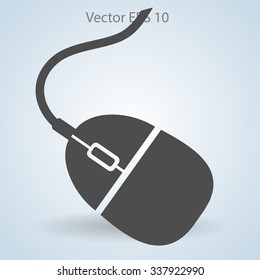 mouse with wire  vector illustration