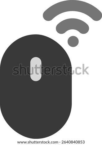 mouse wireless icon flat style design