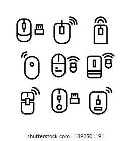 Maus Wireless-Symbol oder Logo einzeln auf Zeichen, Vektorgrafik - Kollektion von hochwertigen Vektorsymbol in schwarzem Stil
