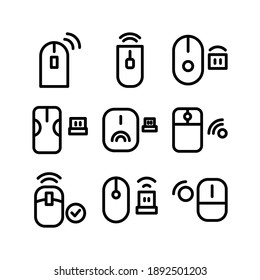 Icono inalámbrico del ratón o logotipo símbolo de signo aislado ilustración vectorial - Colección de iconos vectoriales de estilo negro de alta calidad
