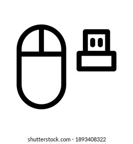 Icono inalámbrico del ratón o logotipo símbolo de signo aislado ilustración vectorial - iconos vectoriales de estilo negro de alta calidad
