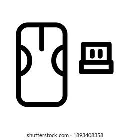 Mouse Wireless icon or logo isolated sign symbol vector illustration - high quality black style vector icons

