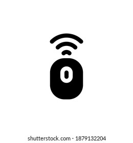 Mouse Wireless Technology Glyph Icon, Logo, and illustration Vector