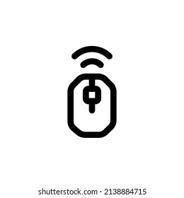 mouse wireless vector icon. computer component icon outline style. perfect use for logo, presentation, website, and more. simple modern icon design line style