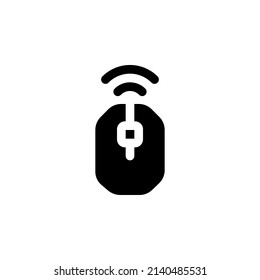 mouse wireless vector icon. computer component icon solid style. perfect use for logo, presentation, website, and more. simple modern icon design solid style