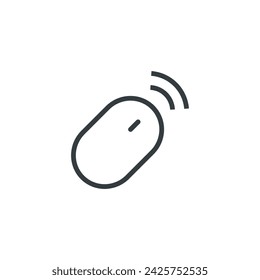 Mouse wireless wifi device computer icon, vector illustration