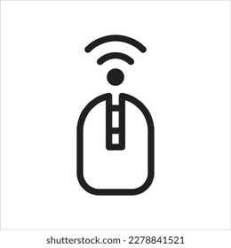 Maus drahtlos, Clicker, Hardware, Wireless, Maus , OutLine Icon Logo Symbol Vektor Isolat, Netzwerk- und Technologiesymbol - Set.Geeignet für Webdesign,Logo,App