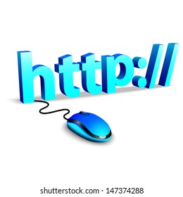  mouse and word http - communication concept 