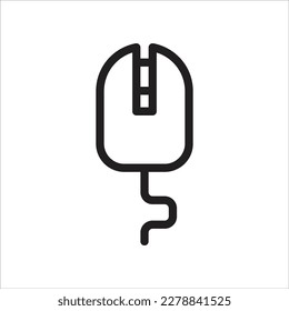 ratón, ratón para ordenador, tecnología, clic, informática, icono de fuera de línea Ilustración Vektor Isolate, Icono de red y tecnología - Set.Adecuado para diseño web, logotipo, aplicación