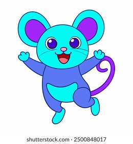Mouse-Jumping Vector Illustration: Dynamic and Playful Rodent Designs
