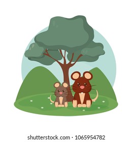 Mouses cute animals cartoons