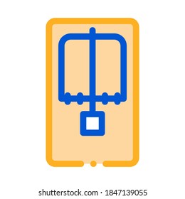 Mousetrap Above View Icon Vector. Outline Mousetrap Above View Sign. Isolated Contour Symbol Illustration