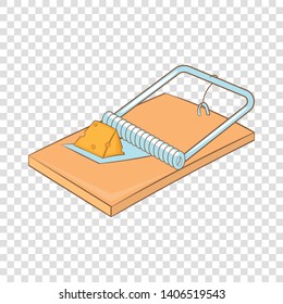 Mousetrap icon. Cartoon illustration of mousetrap vector icon for web