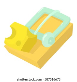 Mousetrap icon. Cartoon illustration of mousetrap vector icon for web