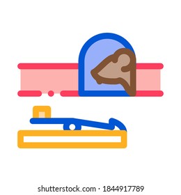 Mousetrap Icon Vector. Outline Mousetrap Sign. Isolated Contour Symbol Illustration