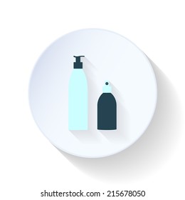 Mousse and hairspray flat icon 