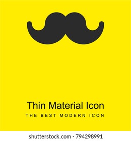 Moustache bright yellow material minimal icon or logo design