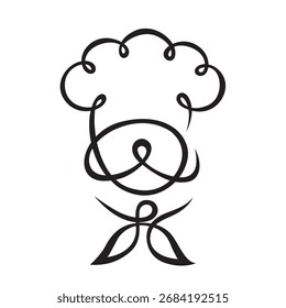 Schnurrbart-Chefsymbol einzeln auf weißem Hintergrund