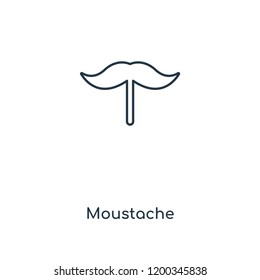 Moustache concept line icon. Linear Moustache concept outline symbol design. This simple element illustration can be used for web and mobile UI/UX.