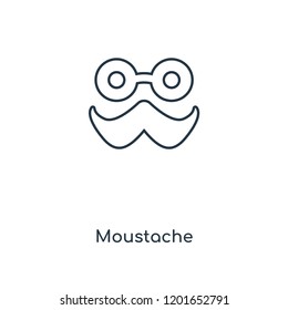 Moustache concept line icon. Linear Moustache concept outline symbol design. This simple element illustration can be used for web and mobile UI/UX.