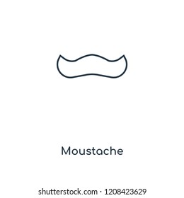 Moustache concept line icon. Linear Moustache concept outline symbol design. This simple element illustration can be used for web and mobile UI/UX.