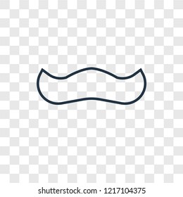Moustache concept vector linear icon isolated on transparent background, Moustache concept transparency concept in outline style