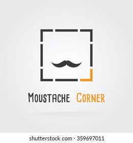 Moustache Corner Logo Template.