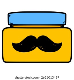 moustache cream illustration hand drawn isolated vector
