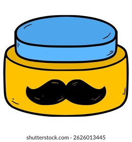 moustache cream illustration hand drawn isolated vector