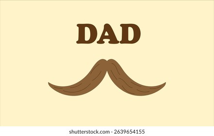 moustache daddy text on a light background,