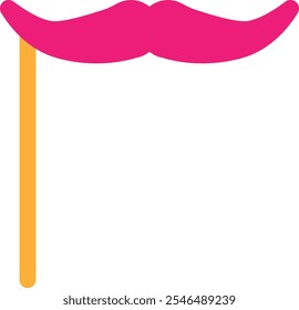 Moustache Hipser Man Icon Vector Fla Illustration