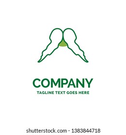 moustache, Hipster, movember, male, men Flat Business Logo template. Creative Green Brand Name Design.