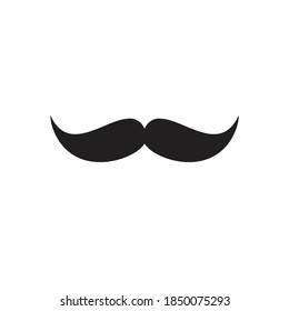 Diseño de icono de bigote aislado en fondo blanco