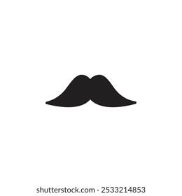 Moustache icon Flat line illustration