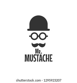 Moustache icon graphic design template vector isolated