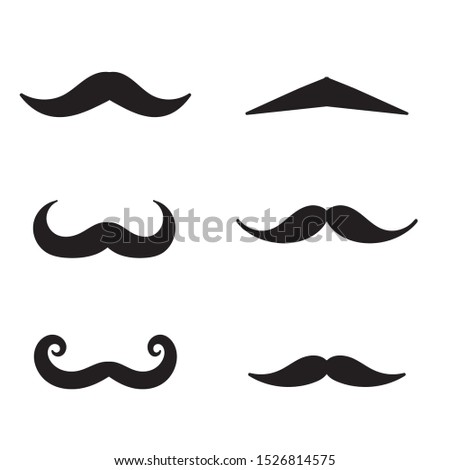 Moustache icon with handdrawn doodle style