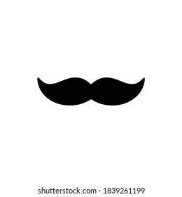 moustache icon illustration isolated on White background