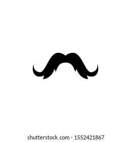 Moustache icon isolated on white background. Vector stock illustration. EPS10