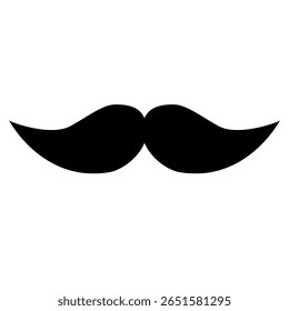 Moustache icon isolated on white background.