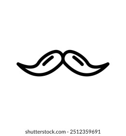 moustache icon line style element