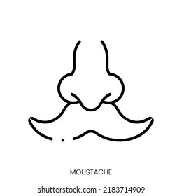 moustache icon. Linear style sign isolated on white background. Vector illustration