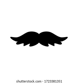 Icono de bigote o logotipo símbolo de signo aislado ilustración vectorial - iconos vectoriales de estilo negro de alta calidad
