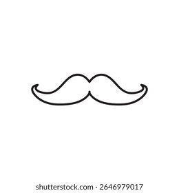 moustache icon or logo isolated sign, vector linear illustration for web and app..eps
