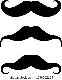 Moustache Icon, Mustache Icon Vector Art Illustration