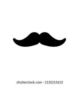 Moustache icon on white background.